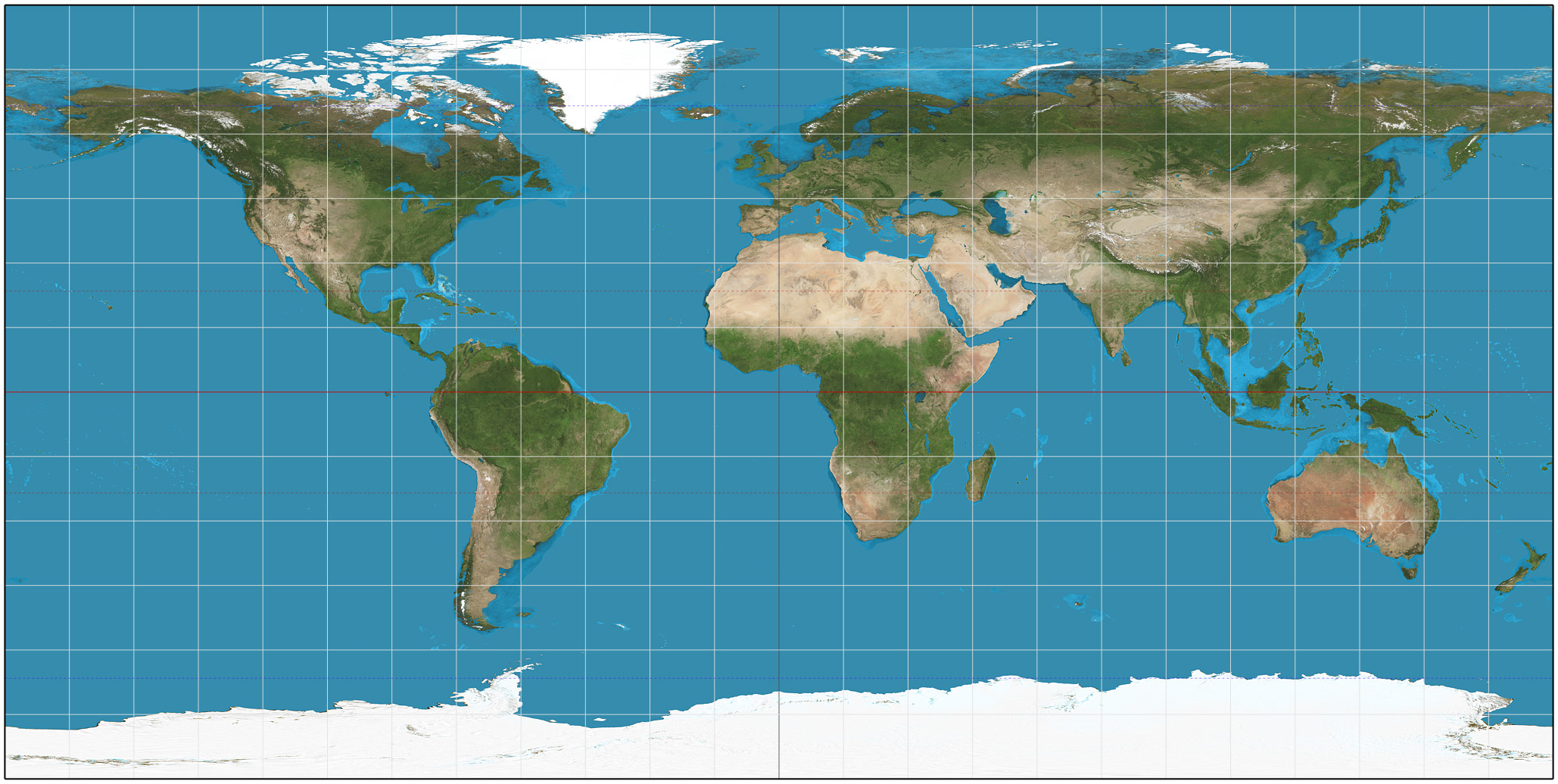 World map (NASA equirectangular projection)
